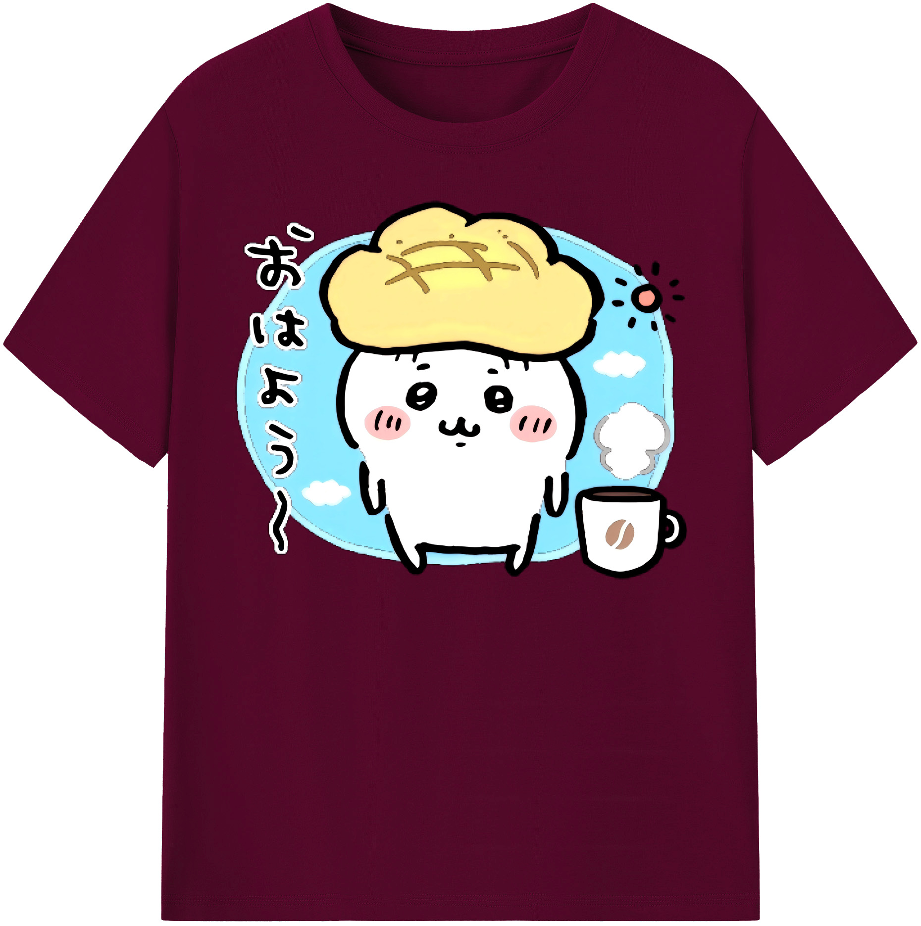 （画像用） ちいかわ ちいかわ Chii-kawa chiikawa レディースカジュアルプリントTシャツ（綿100％）